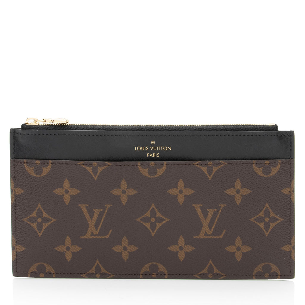 Louis Vuitton Monogram Canvas Slim Purse Wallet (SHF-uSOVP9)