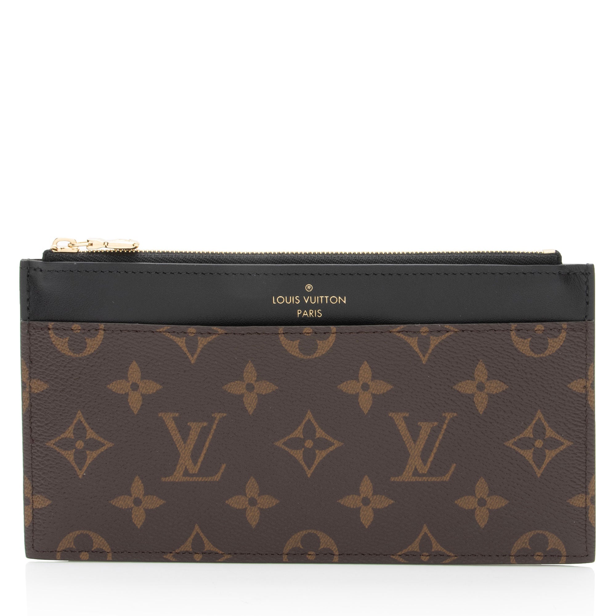 Louis Vuitton Monogram Canvas Slim Purse Wallet (SHF-uSOVP9)
