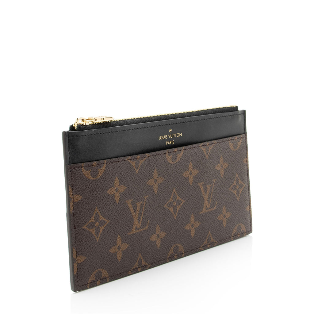 Louis Vuitton Monogram Canvas Slim Purse Wallet (SHF-uSOVP9)