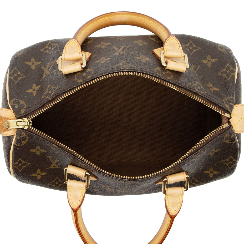Louis Vuitton Monogram Canvas Speedy 25 Satchel (SHF-9adwo1)