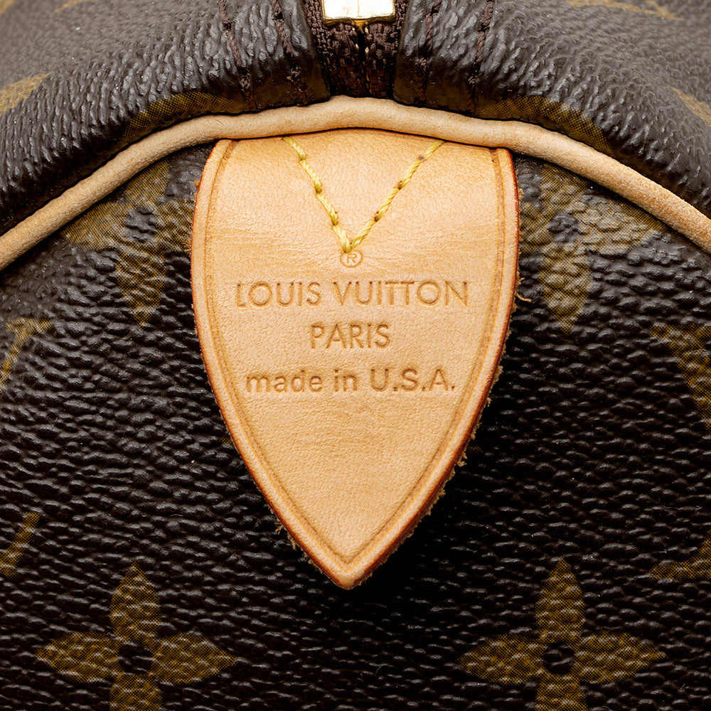 Louis Vuitton Monogram Canvas Speedy 30 Satchel (SHF-20854)