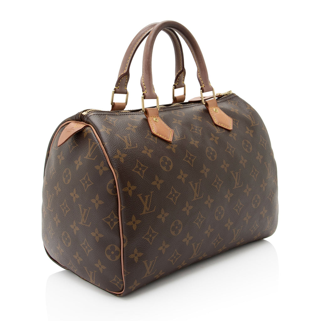 Louis Vuitton Monogram Canvas Speedy 30 Satchel (SHF-w8aaxC)