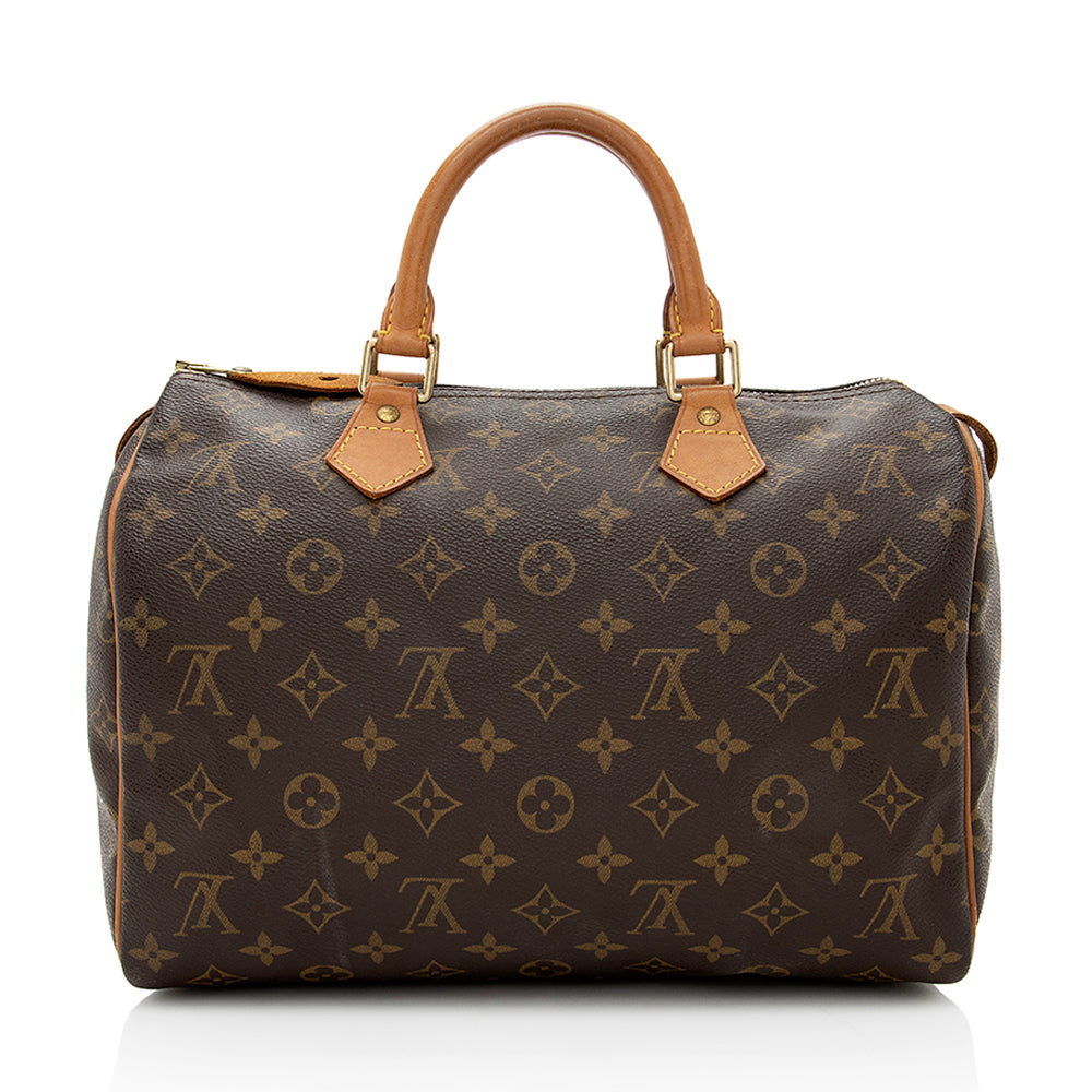 Louis Vuitton  Monogram Canvas Speedy 30 Satchel (SHF-18250)