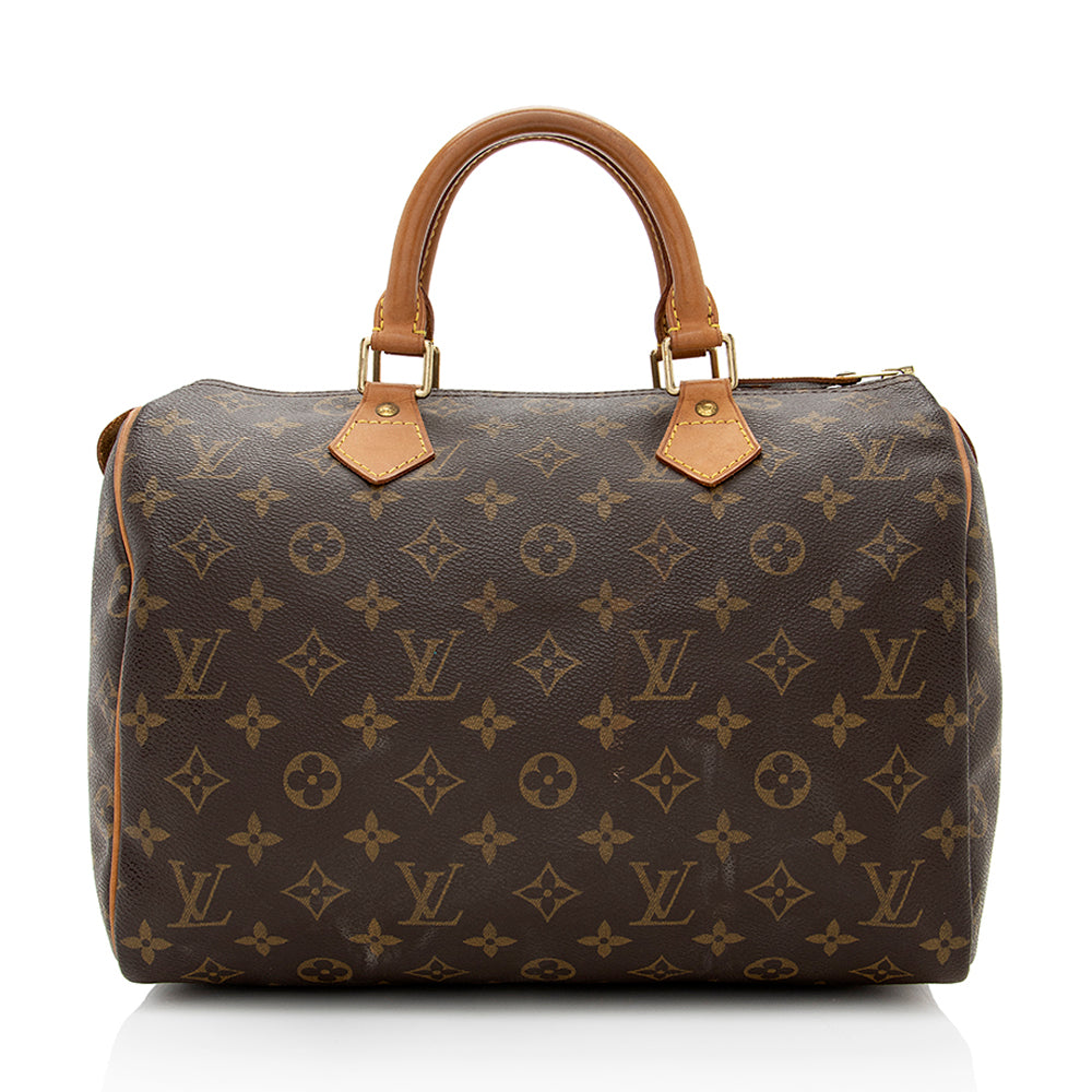 Louis Vuitton  Monogram Canvas Speedy 30 Satchel (SHF-18250)