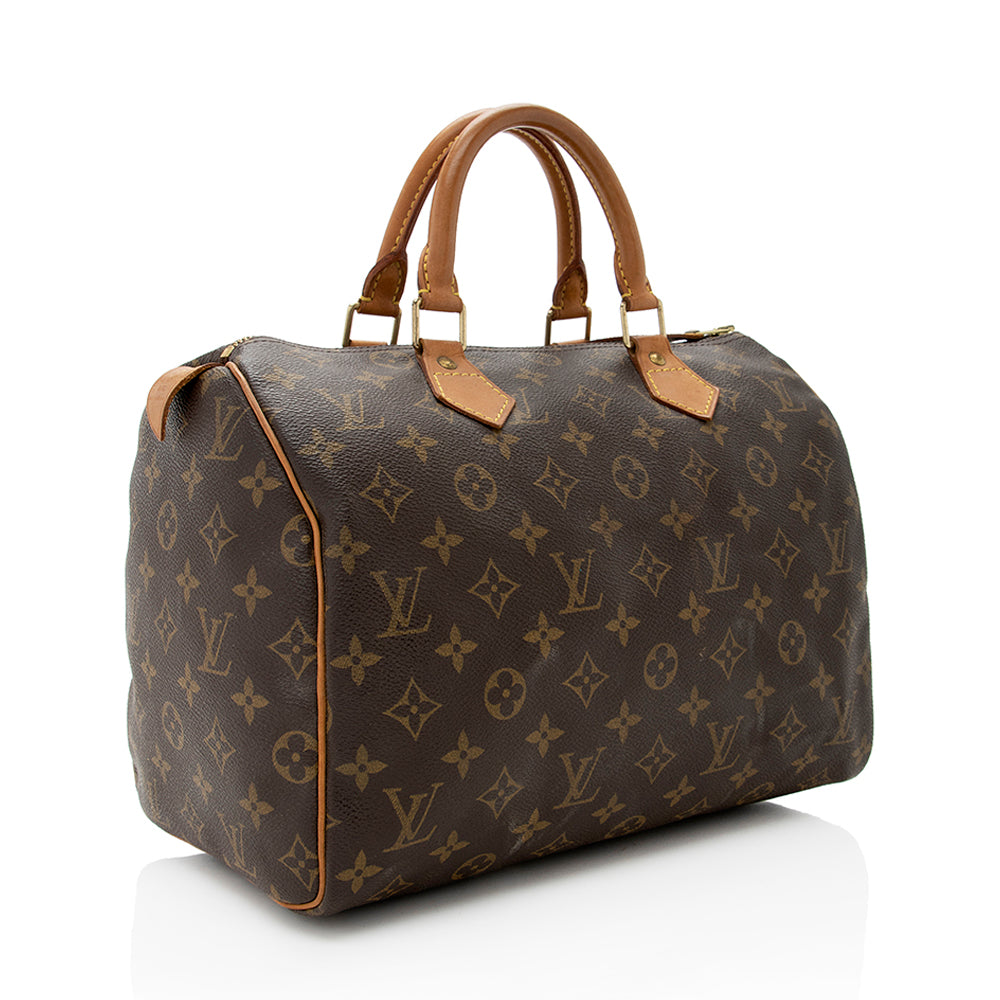 Louis Vuitton  Monogram Canvas Speedy 30 Satchel (SHF-18250)