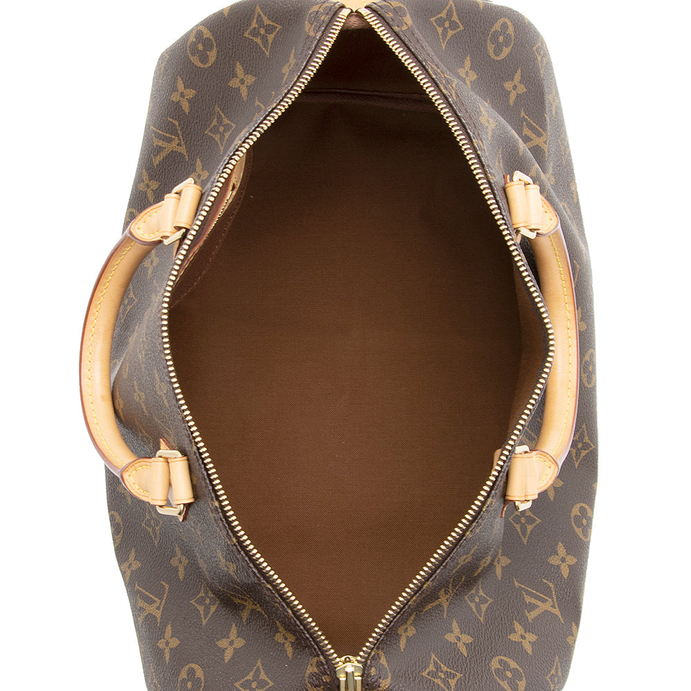 Louis Vuitton Monogram Canvas Speedy 35 Satchel (SHF-20543)