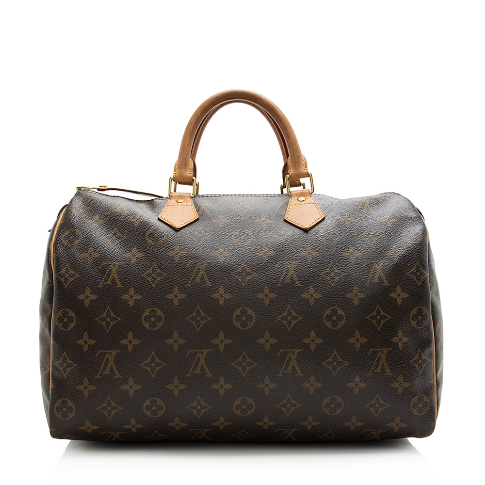 Louis Vuitton Monogram Canvas Speedy 35 Satchel (SHF-21589)
