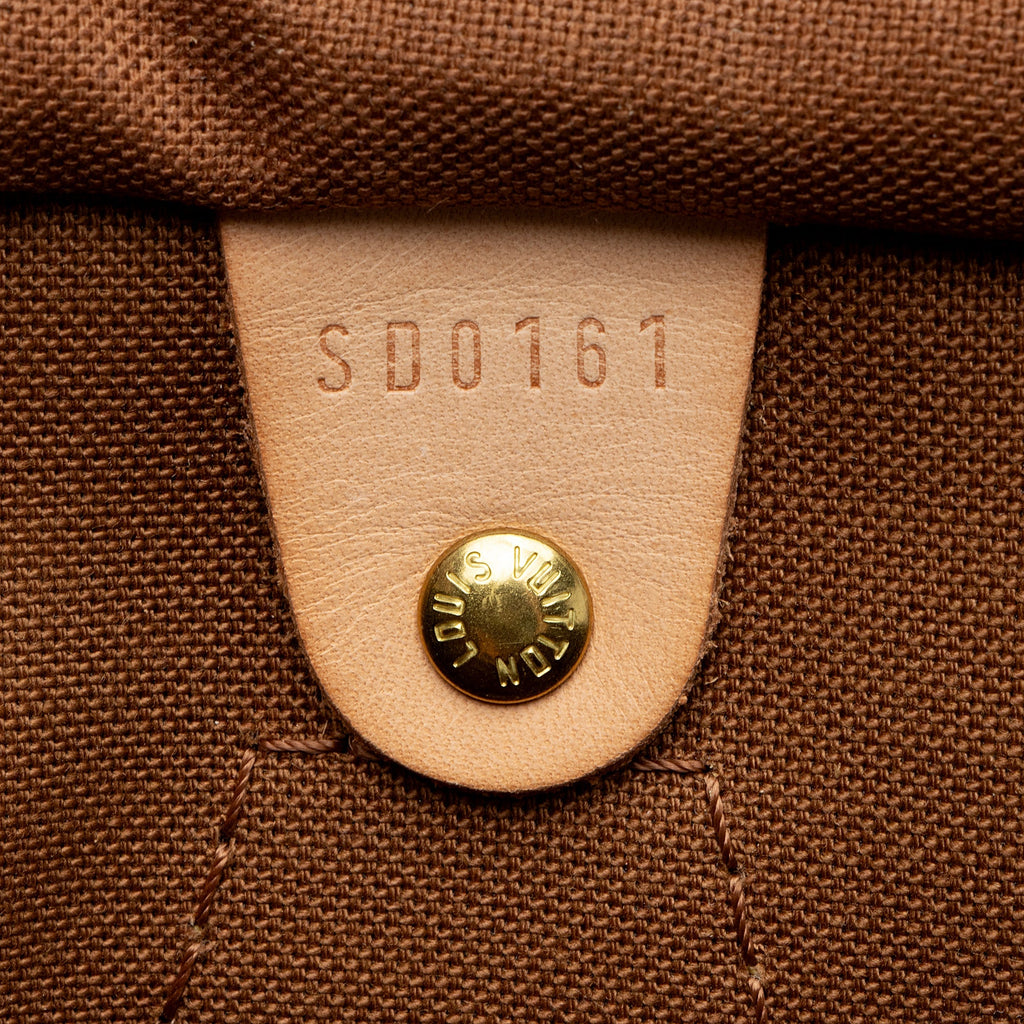 Louis Vuitton Monogram Canvas Speedy 35 Satchel