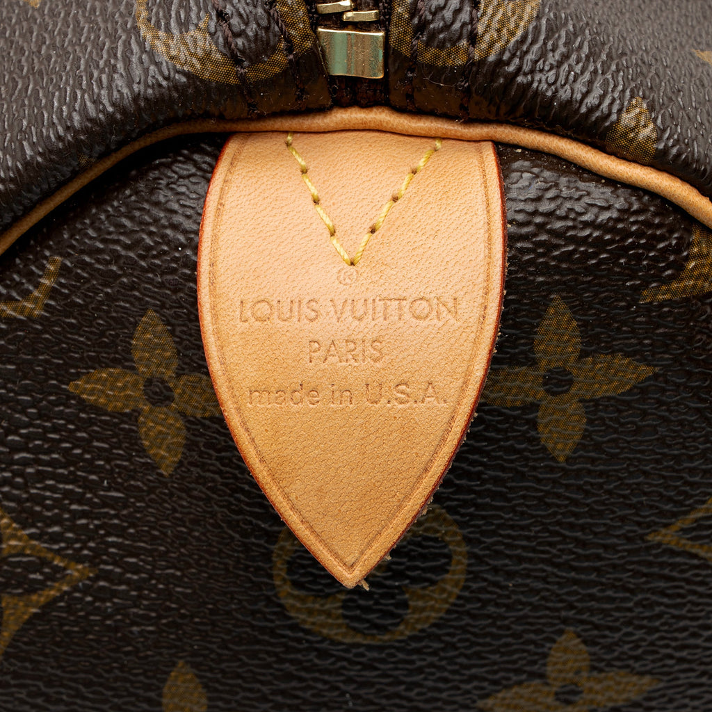 Louis Vuitton Monogram Canvas Speedy 35 Satchel