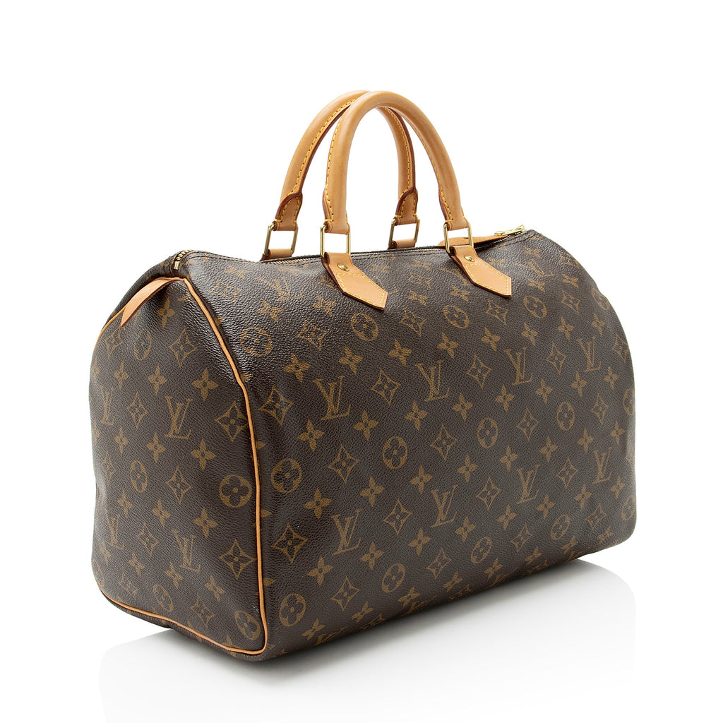 Louis Vuitton Monogram Canvas Speedy 35 Satchel