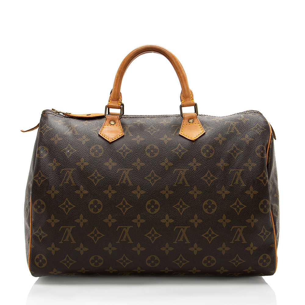 Louis Vuitton  Monogram Canvas Speedy 35 Satchel (SHF-17134)