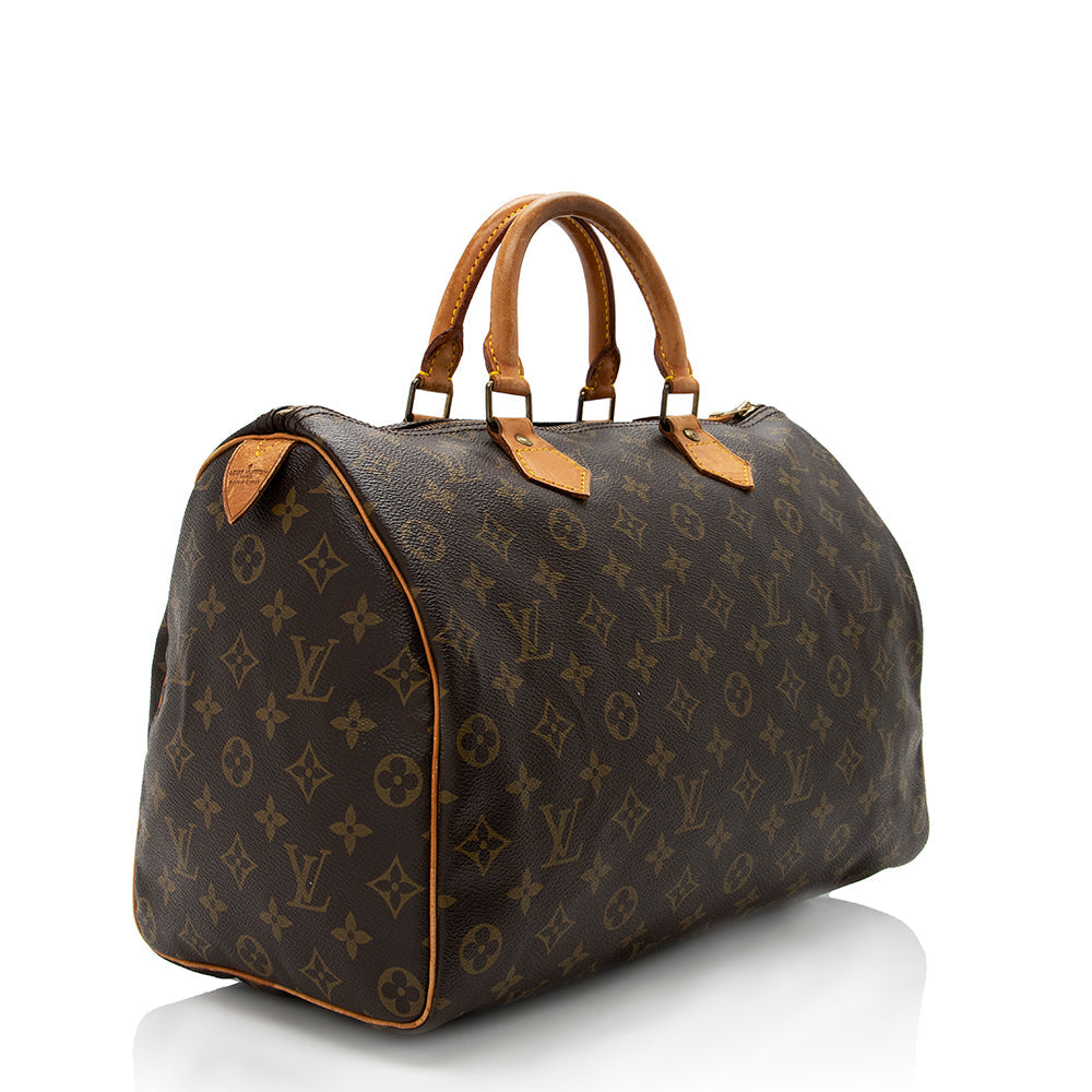 Louis Vuitton  Monogram Canvas Speedy 35 Satchel (SHF-17134)