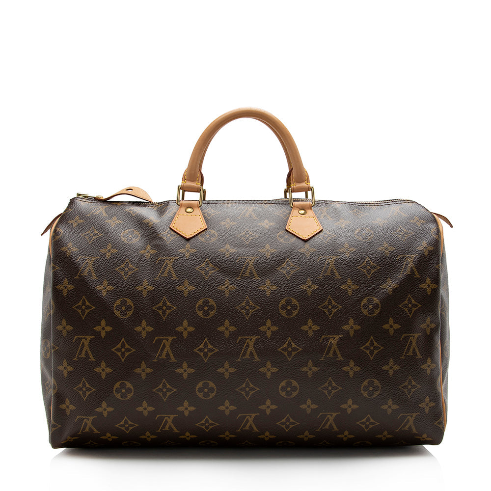 Louis Vuitton Monogram Canvas Speedy 40 Satchel (SHF-17019)