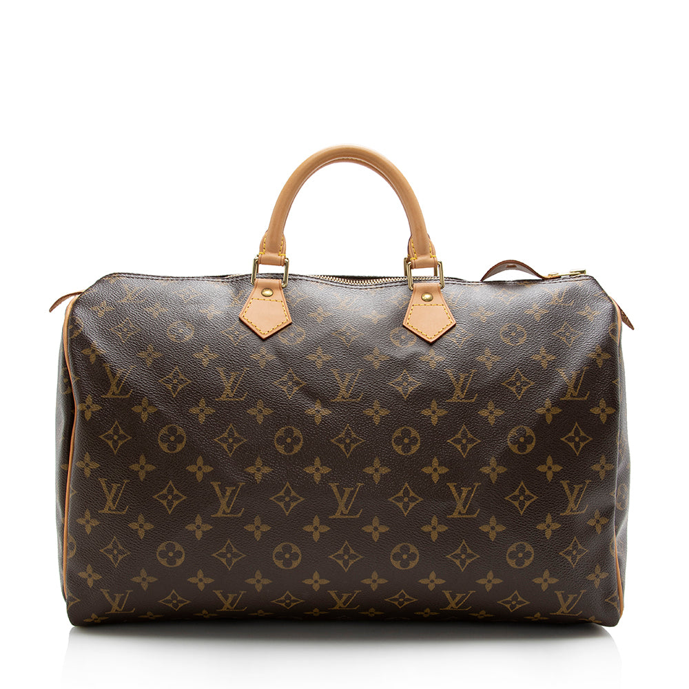 Louis Vuitton Monogram Canvas Speedy 40 Satchel (SHF-17019)