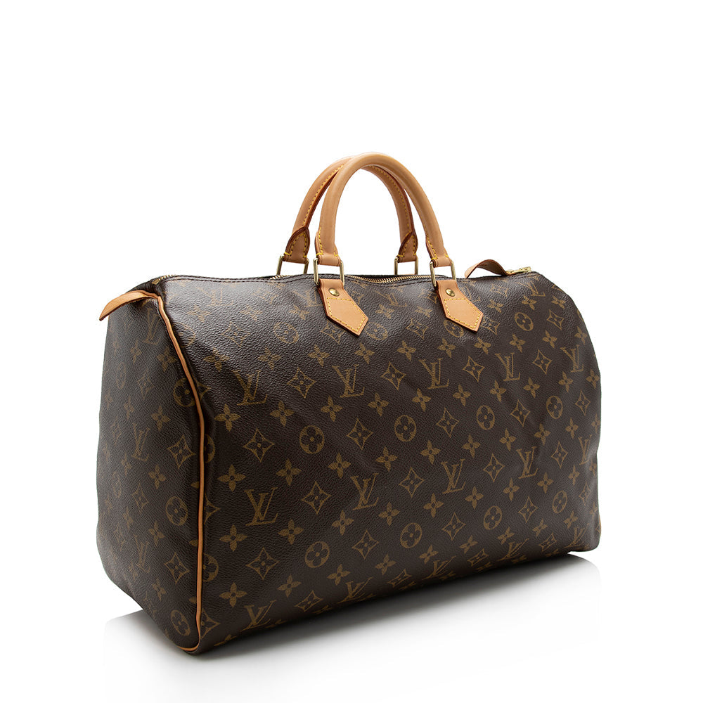 Louis Vuitton Monogram Canvas Speedy 40 Satchel (SHF-17019)