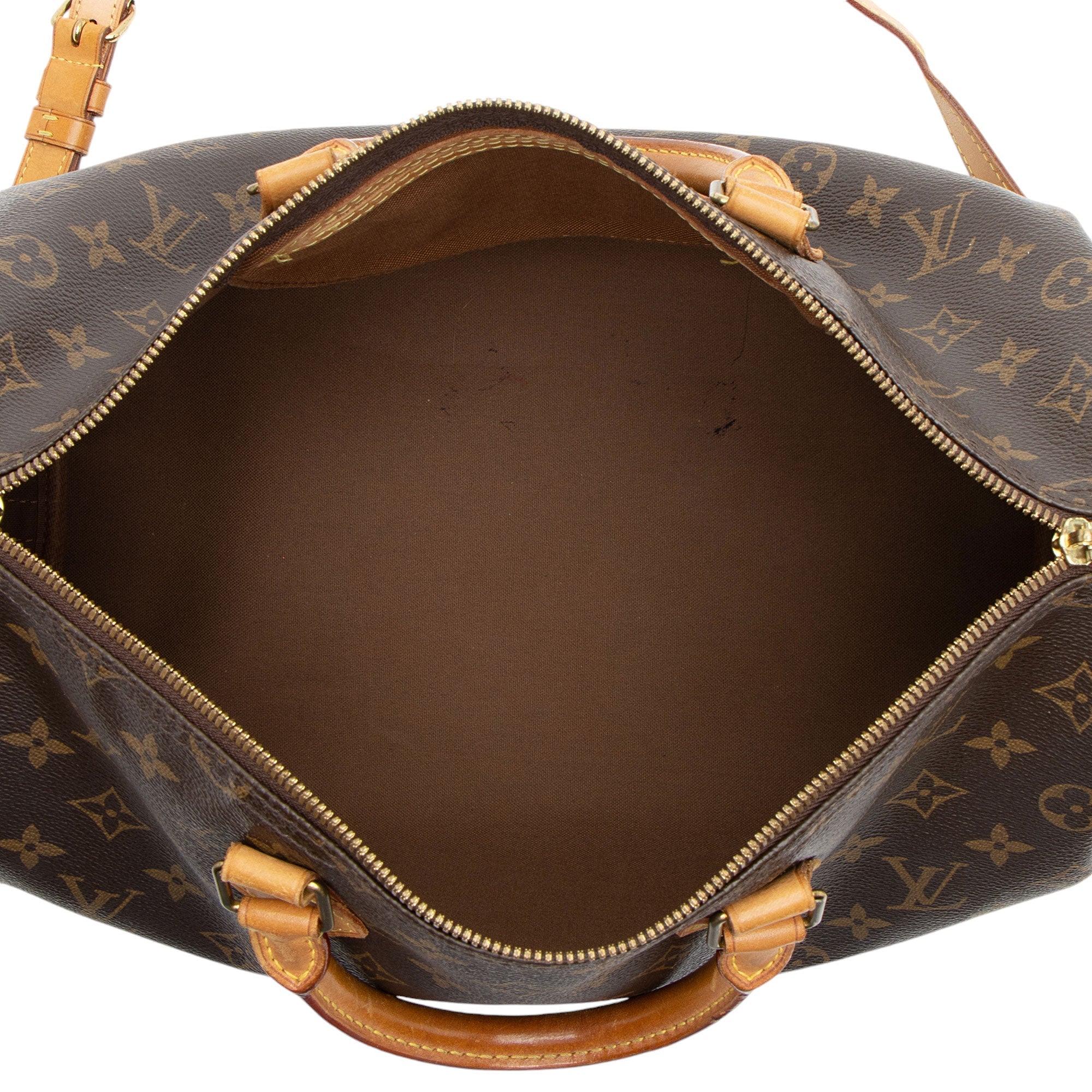 Louis Vuitton Monogram Canvas Speedy Bandouliere 35 Satchel (SHF-J30zzA)