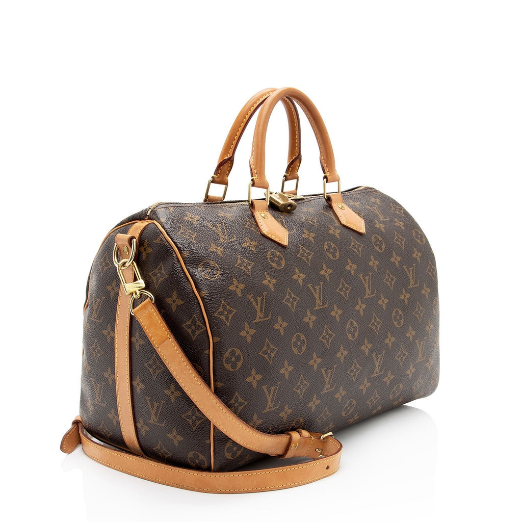 Louis Vuitton Monogram Canvas Speedy Bandouliere 35 Satchel (SHF-4v9vw4)
