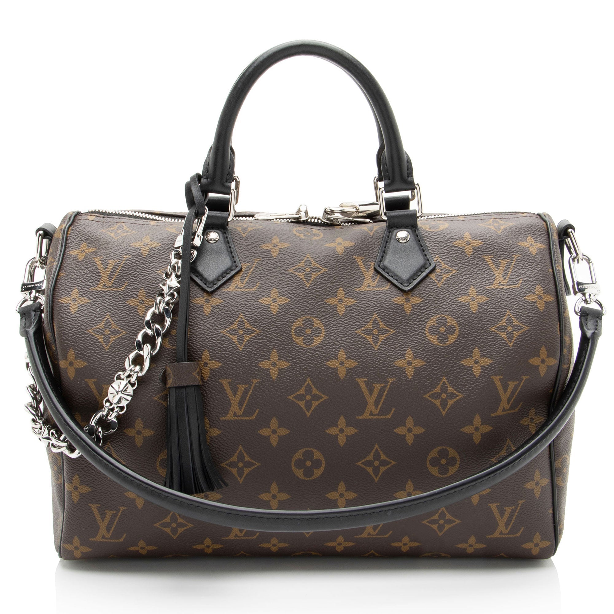 Louis Vuitton Monogram Canvas Speedy Dark 30 Satchel
