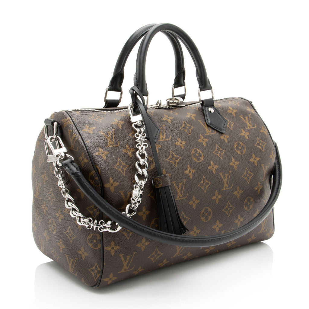 Louis Vuitton Monogram Canvas Speedy Dark 30 Satchel