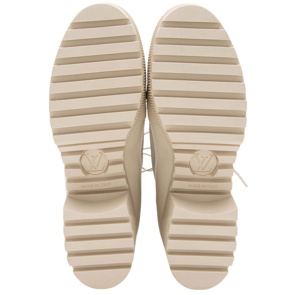 Louis Vuitton Monogram Canvas Suede Laureate Desert Platform Boots - Size 10 / 40 (SHF-URYiy5)