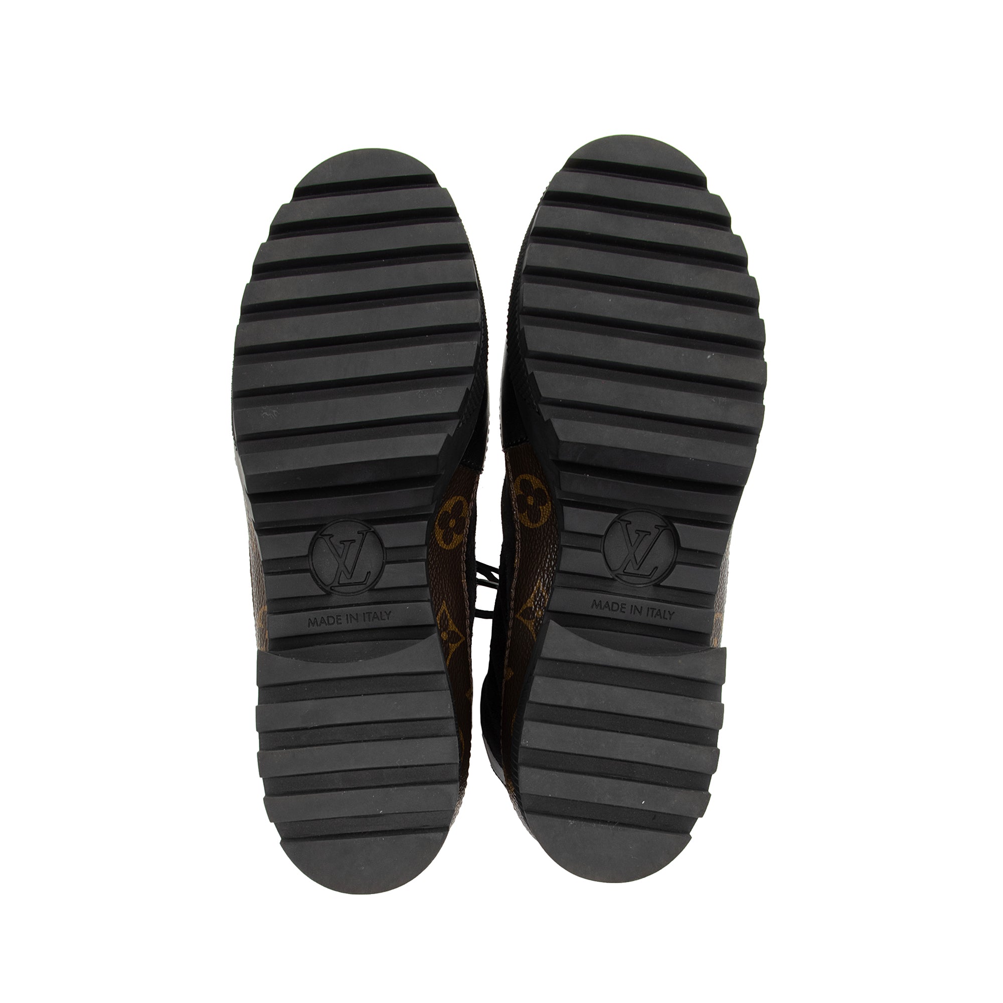 Louis Vuitton Monogram Canvas Suede Laureate Desert Platform Boots - Size 7 / 37 (SHF-U9Emta)