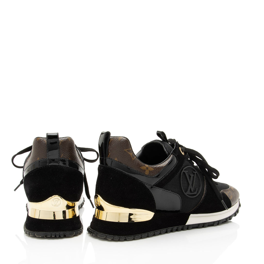 Louis Vuitton Monogram Canvas Suede Run Away Sneakers - Size 6.5 / 36.5