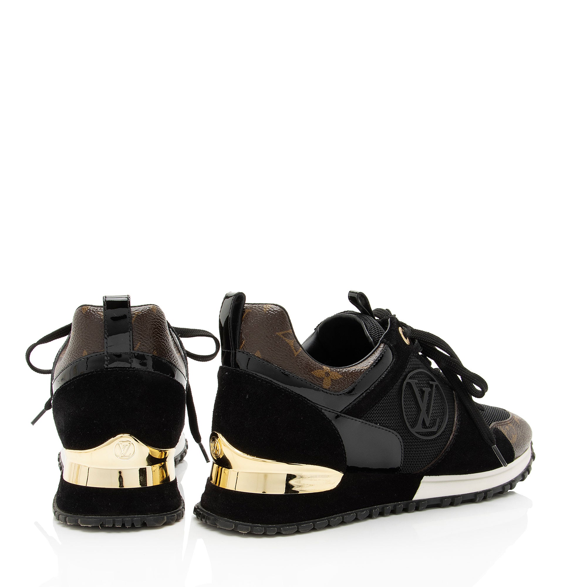 Louis Vuitton Monogram Canvas Suede Run Away Sneakers - Size 6.5 / 36.5