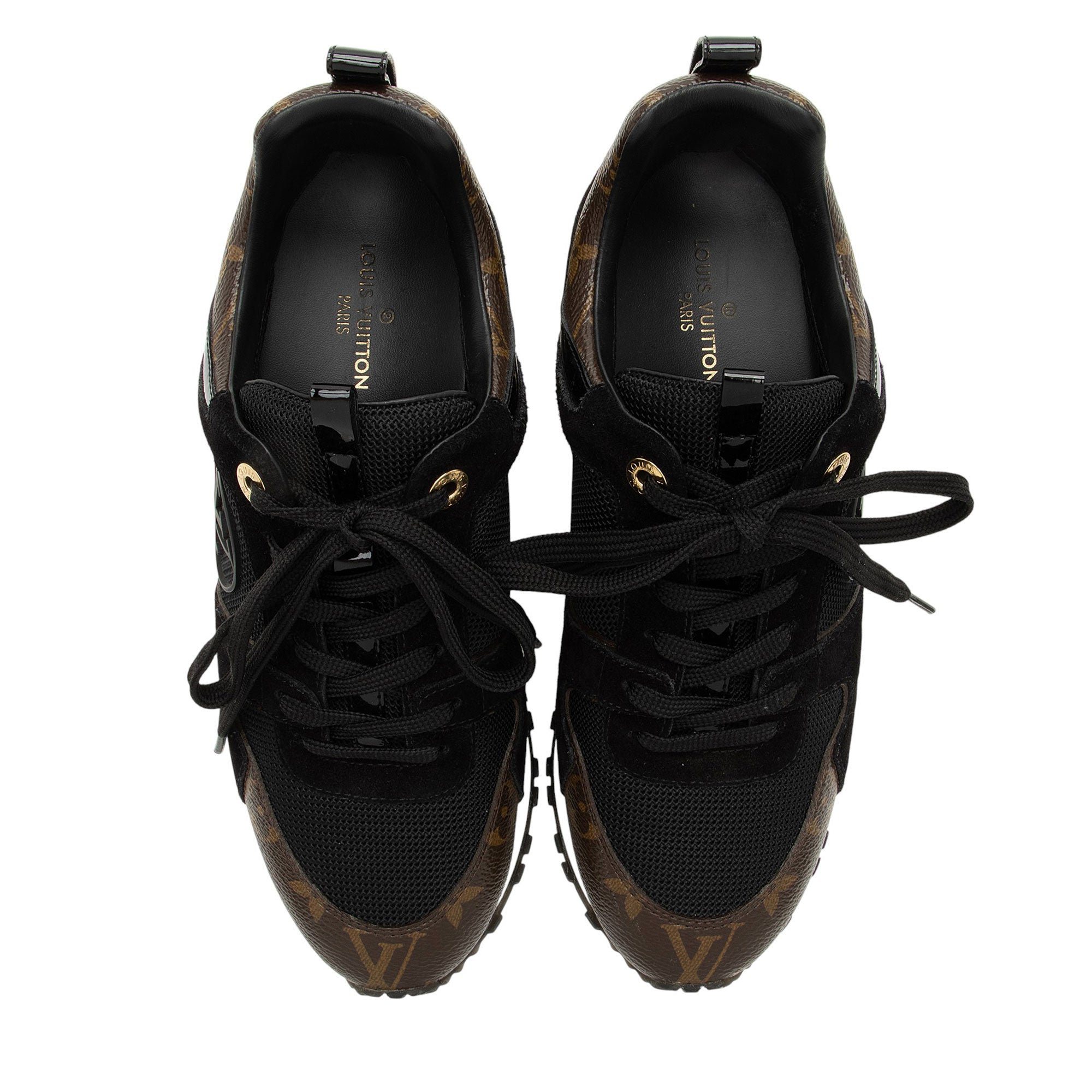 Louis Vuitton Monogram Canvas Suede Run Away Sneakers - Size 6.5 / 36.5