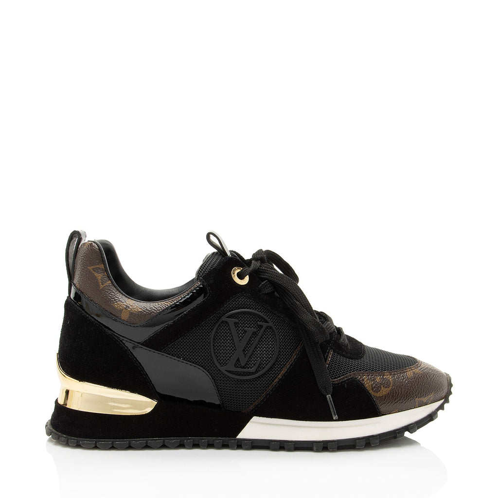 Louis Vuitton Monogram Canvas Suede Run Away Sneakers - Size 6.5 / 36.5