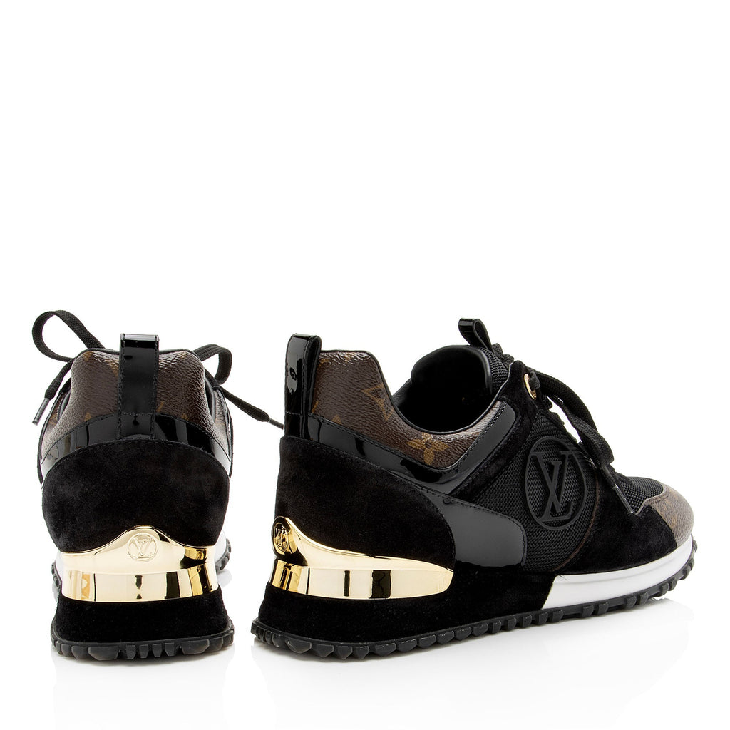 Louis Vuitton Monogram Canvas Suede Run Away Sneakers - Size 7 / 37