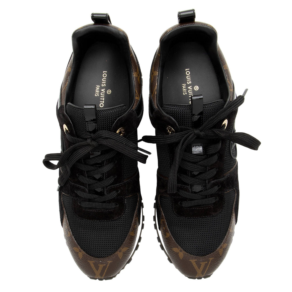 Louis Vuitton Monogram Canvas Suede Run Away Sneakers - Size 7 / 37
