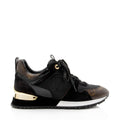 Louis Vuitton Monogram Canvas Suede Run Away Sneakers - Size 7 / 37