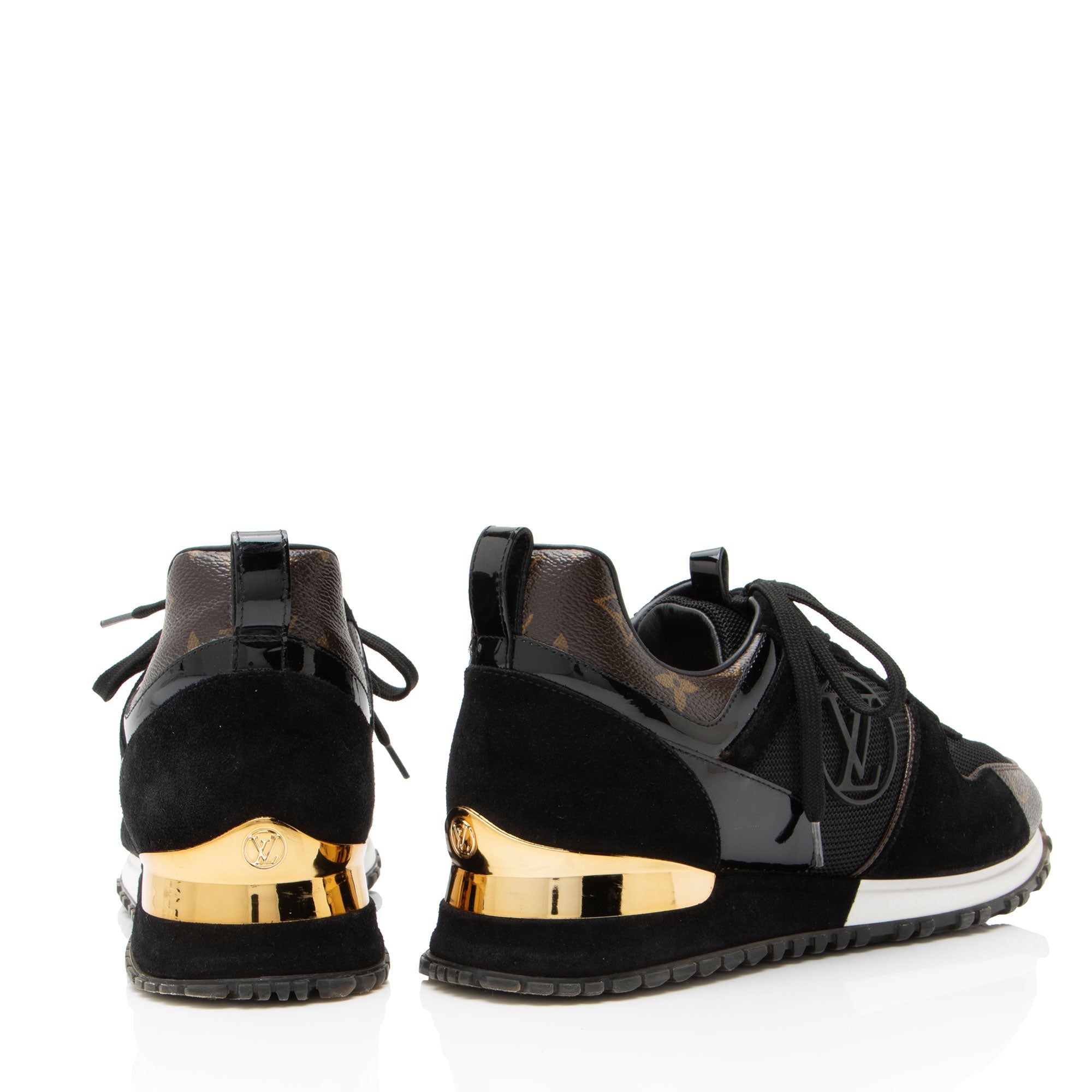 Louis Vuitton Monogram Canvas Suede Run Away Sneakers - Size 8.5 / 38.5