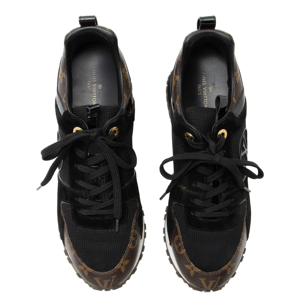 Louis Vuitton Monogram Canvas Suede Run Away Sneakers - Size 8.5 / 38.5