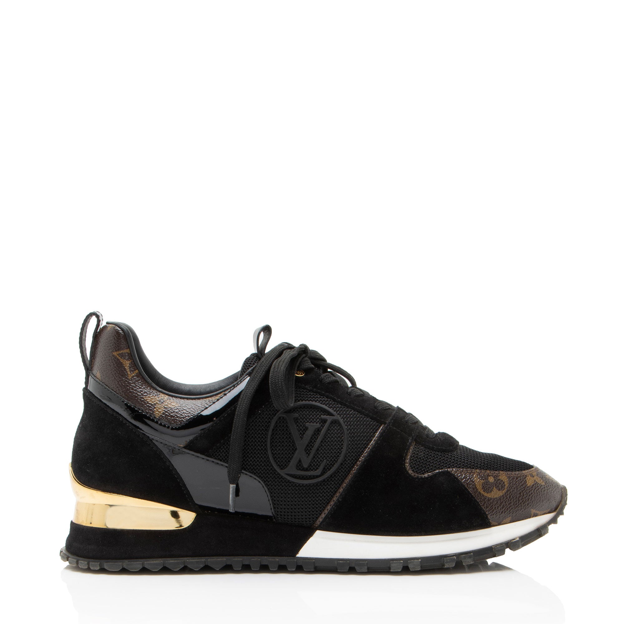 Louis Vuitton Monogram Canvas Suede Run Away Sneakers - Size 8.5 / 38.5