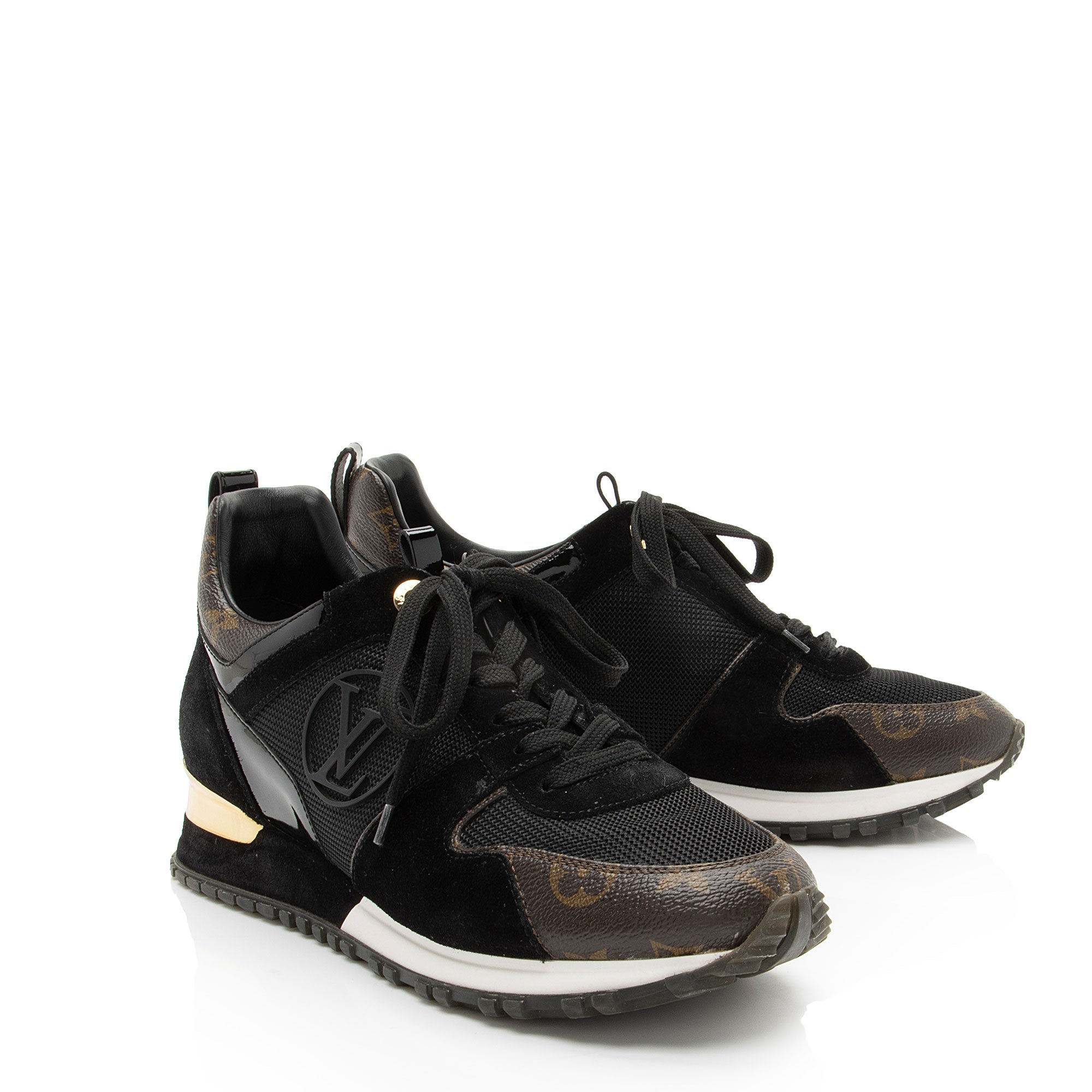 Louis Vuitton Monogram Canvas Suede Run Away Sneakers - Size 9 / 39