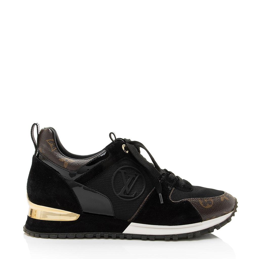 Louis Vuitton Monogram Canvas Suede Run Away Sneakers - Size 9 / 39