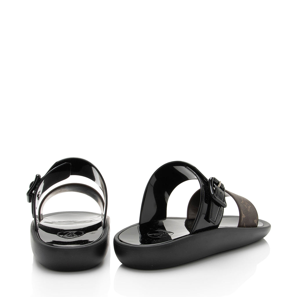 Louis Vuitton Monogram Canvas Sunbath Mule Sandals - Size 10 / 40 (SHF-dk7mat)