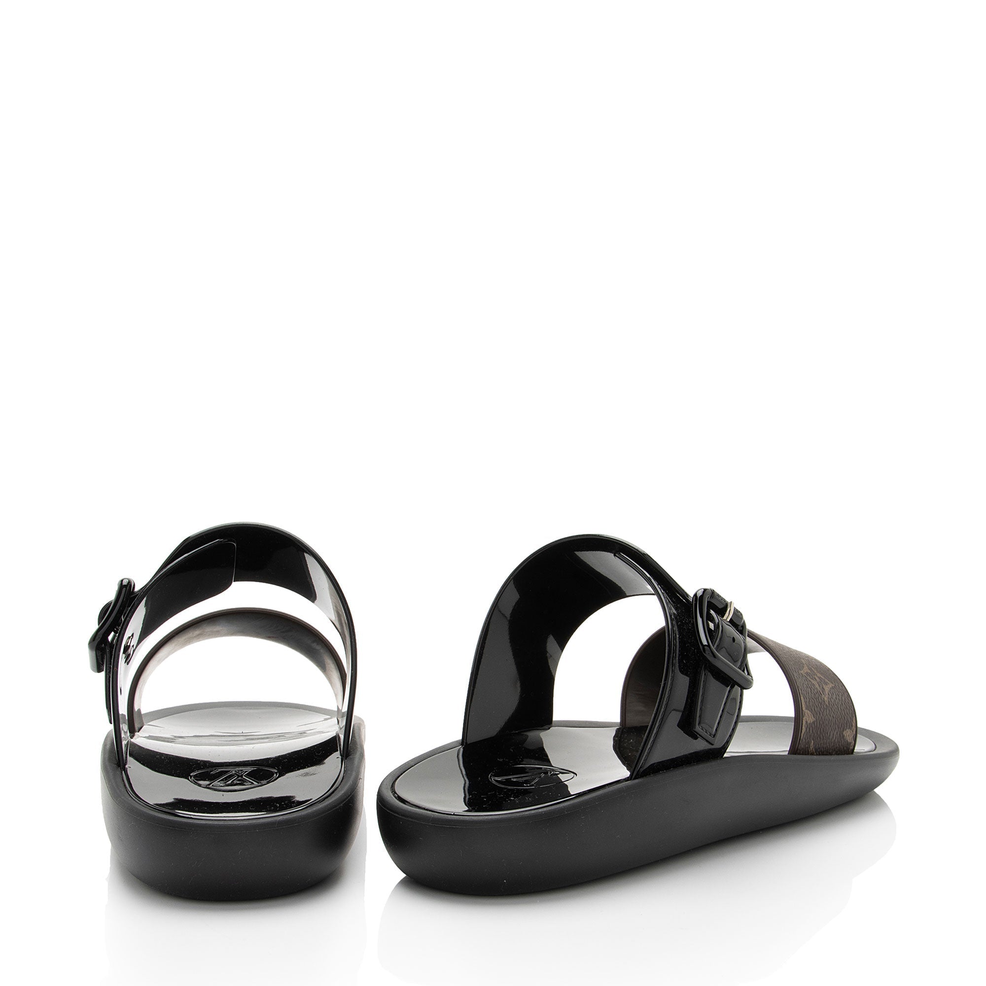 Louis Vuitton Monogram Canvas Sunbath Mule Sandals - Size 10 / 40 (SHF-dk7mat)