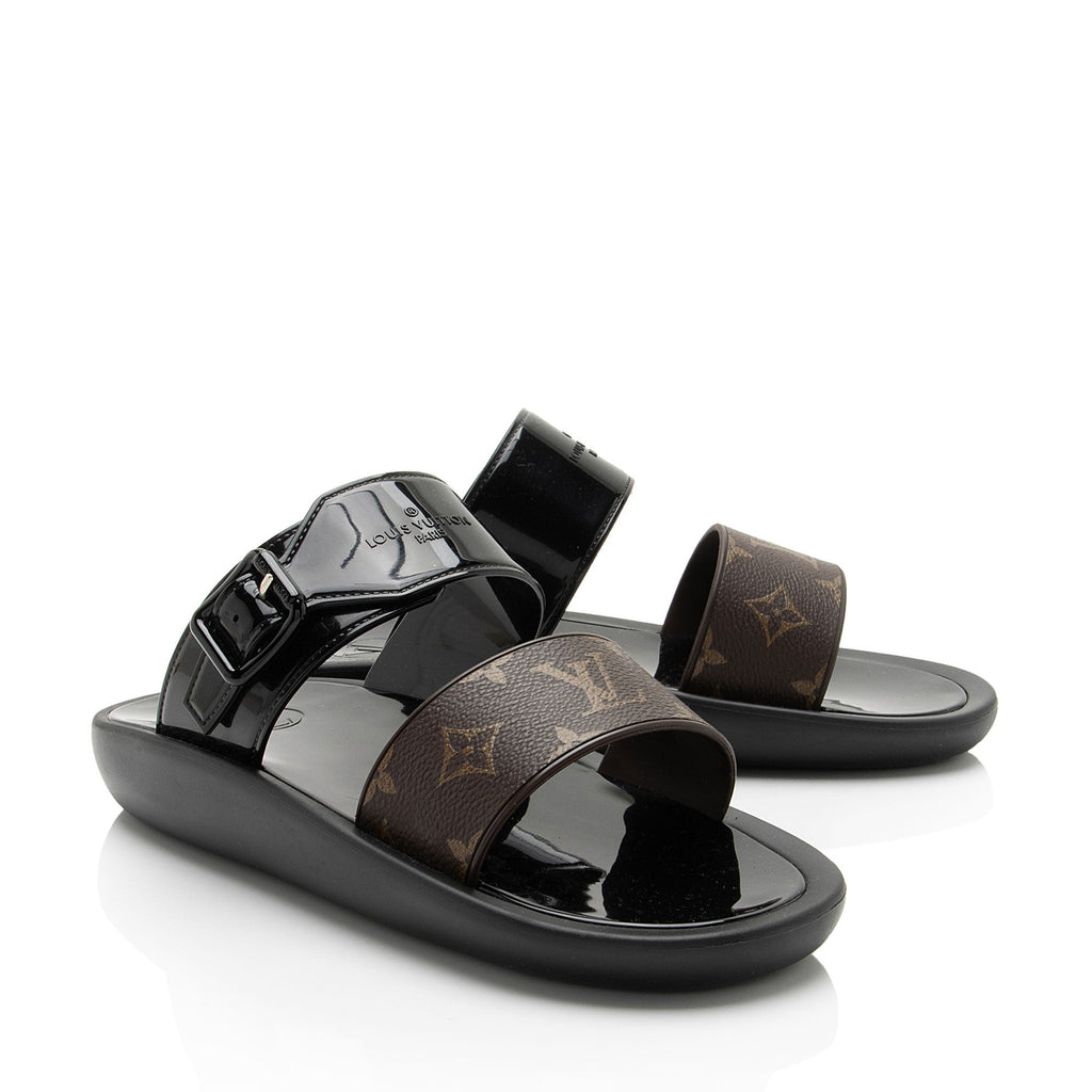 Louis Vuitton Monogram Canvas Sunbath Mule Sandals - Size 10 / 40 (SHF-dk7mat)