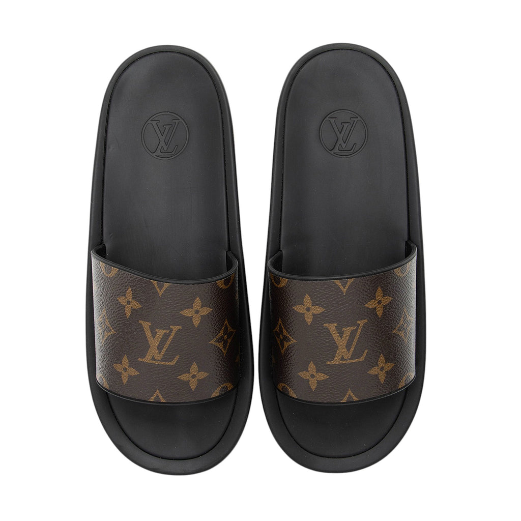 Louis Vuitton Monogram Canvas Sunbath Slide Sandals - Size 10 / 40