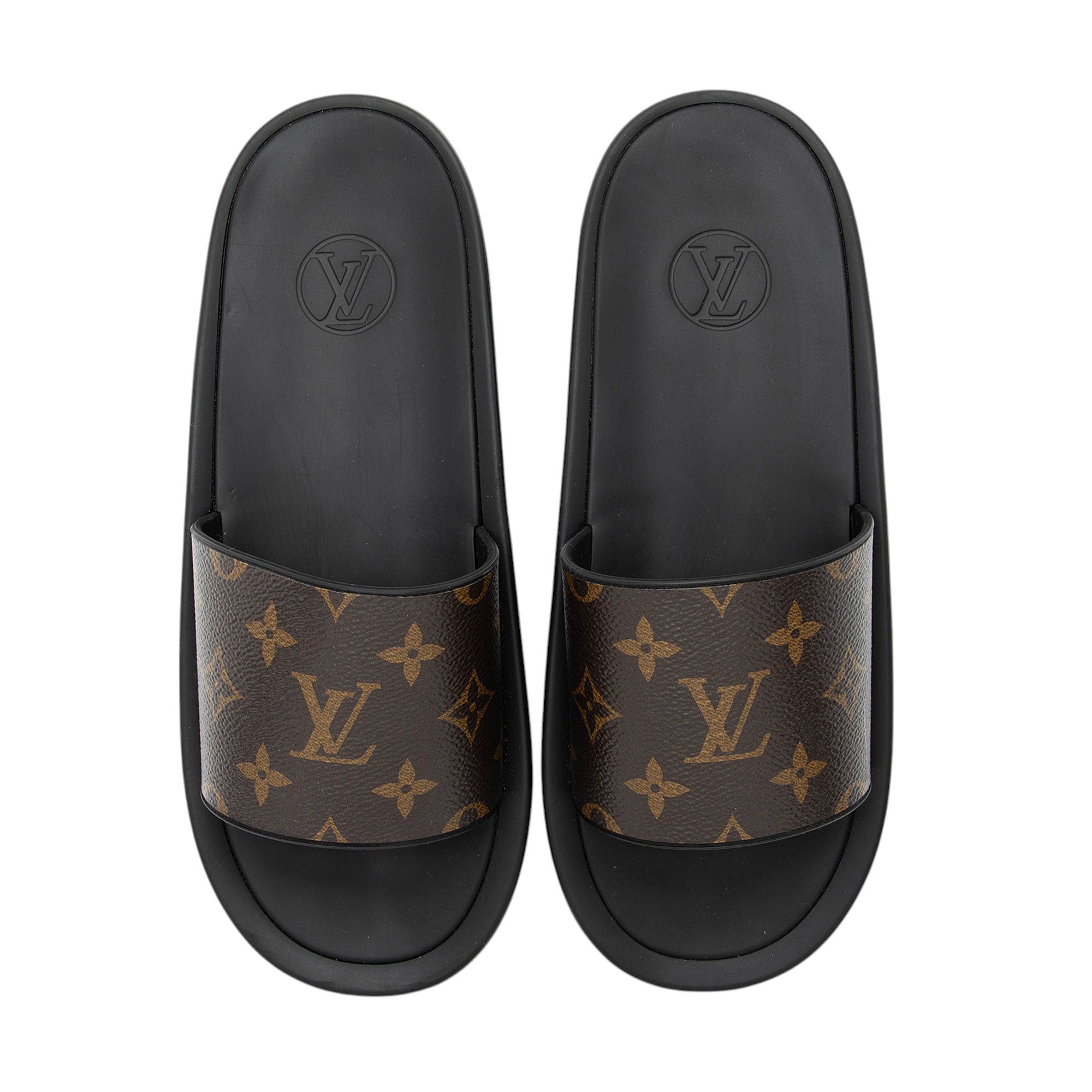 Louis Vuitton Monogram Canvas Sunbath Slide Sandals - Size 10 / 40