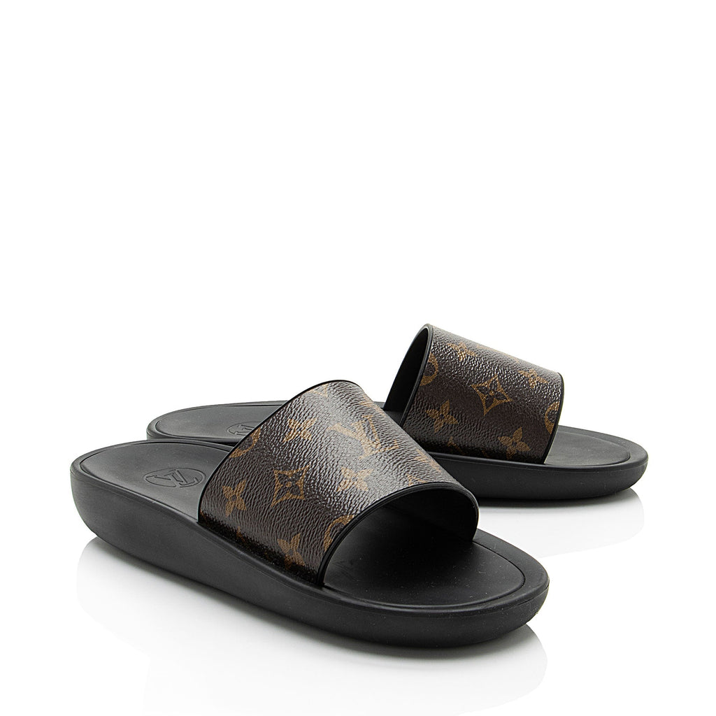 Louis Vuitton Monogram Canvas Sunbath Slide Sandals - Size 10 / 40
