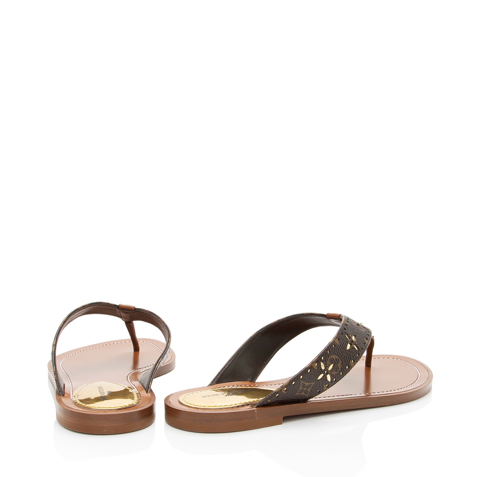Louis Vuitton Monogram Canvas Sunny Thong Sandals - Size 7 / 37