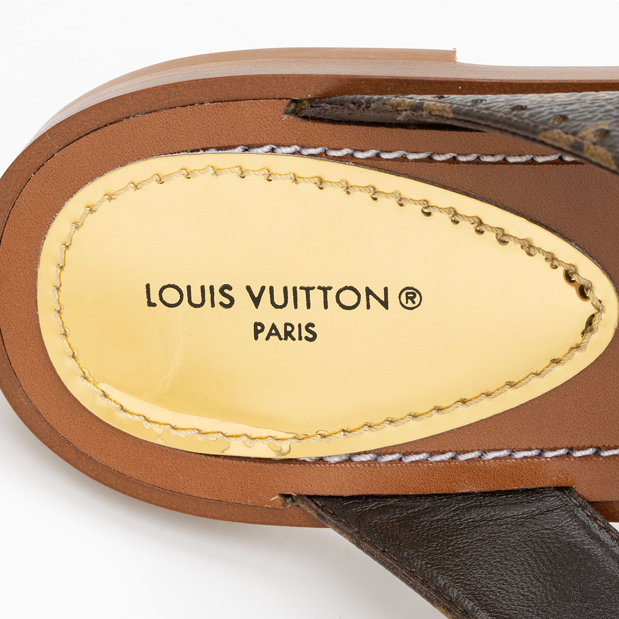 Louis Vuitton Monogram Canvas Sunny Thong Sandals - Size 7 / 37