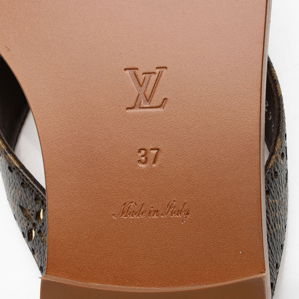 Louis Vuitton Monogram Canvas Sunny Thong Sandals - Size 7 / 37