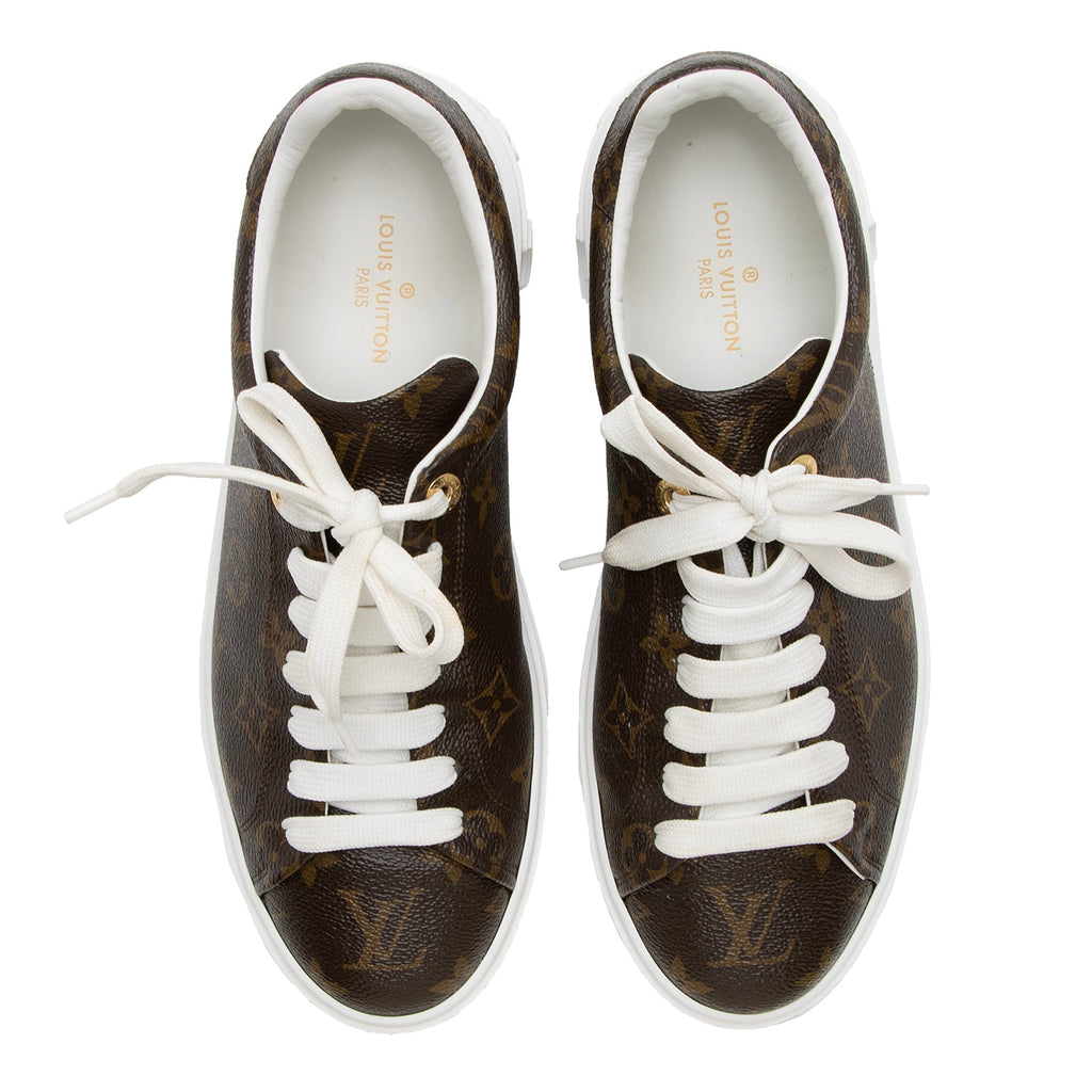 Louis Vuitton Monogram Canvas Time Out Sneakers - Size 9.5 / 39.5 (SHF-23697)