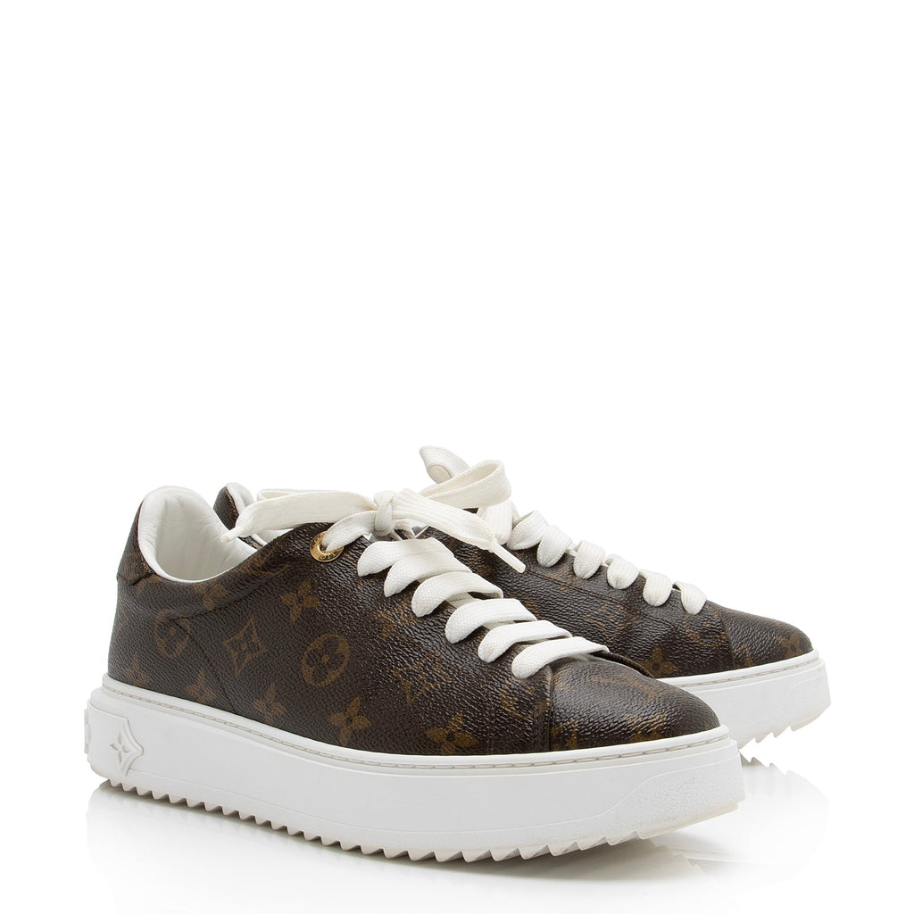 Louis Vuitton Monogram Canvas Time Out Sneakers - Size 9.5 / 39.5 (SHF-23697)