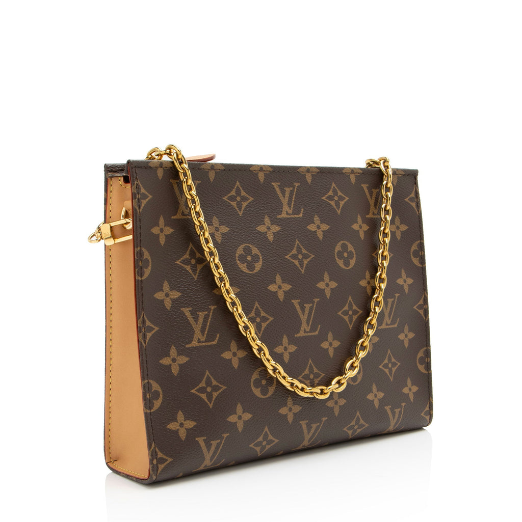 Louis Vuitton Monogram Canvas Toiletry Pouch on Chain (SHF-2elCGy)