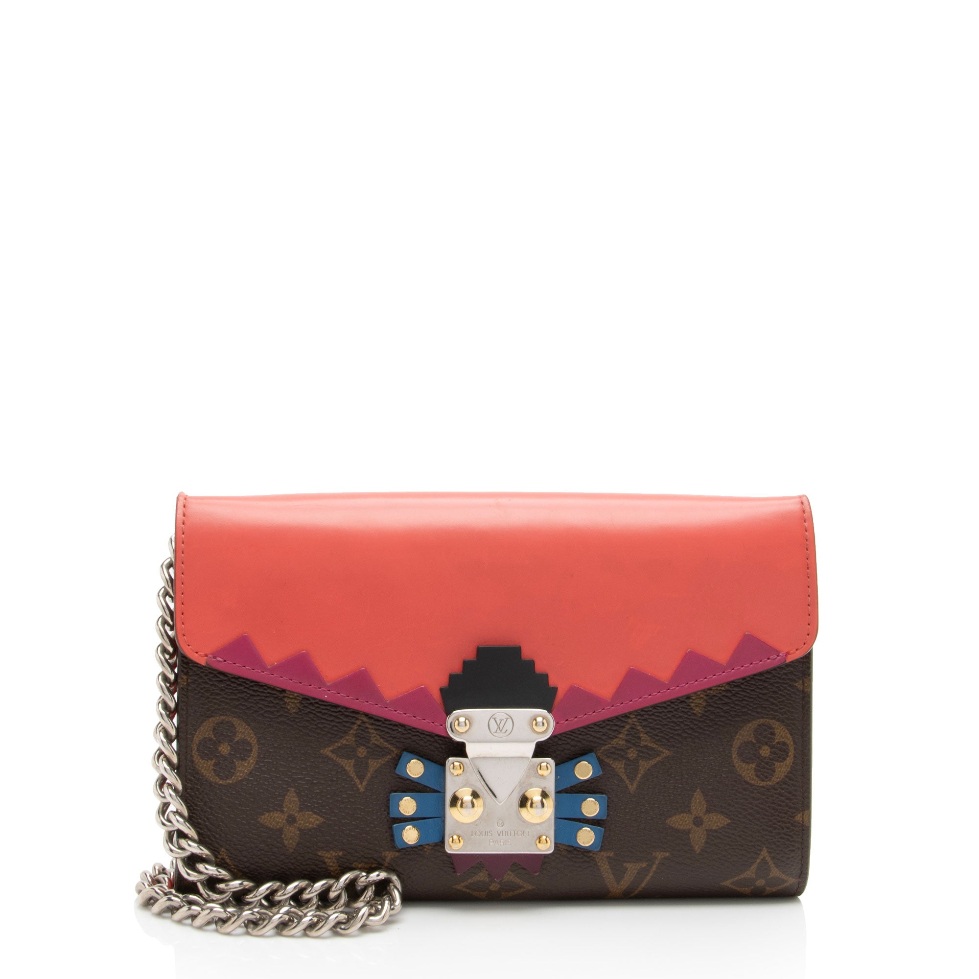 Louis Vuitton Monogram Canvas Totem Chain Wallet (SHF-w9WsuG)